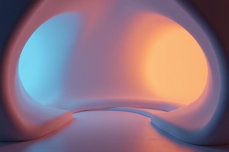 Interior view of a Somadome pod with light therapy